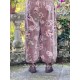 pants GUS Macaroon with pink flowers velvet