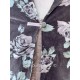 jacket BEGONIA Chocolate with pink flowers velvet Les Ours - 8