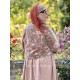 jacket BEGONIA Macaroon with pink flowers velvet Les Ours - 4