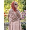 jacket BEGONIA Macaroon with pink flowers velvet Les Ours - 4