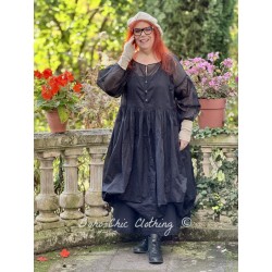 dress 55883 ALMIRA Black organdie