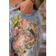 jean's Floral Applique Miner in Washed Indigo Magnolia Pearl - 8