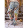 jean's Floral Applique Miner in Washed Indigo Magnolia Pearl - 4