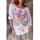 T-shirt Flor De La Pasion Viggo in True Magnolia Pearl - 1