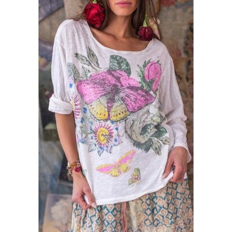 T-shirt Flor De La Pasion Viggo in True Magnolia Pearl - 1