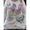 T-shirt Flor De La Pasion Viggo in True Magnolia Pearl - 16