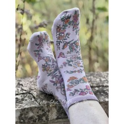 socks Floral MP in There'd Be Birds Magnolia Pearl - 1