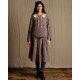 dress 55817 INA Brown with red and blue flowers linen Size M Ewa i Walla - 22