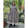 dress 55817 INA Brown with red and blue flowers linen Size M Ewa i Walla - 6