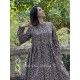 dress 55817 INA Brown with red and blue flowers linen Size M Ewa i Walla - 8