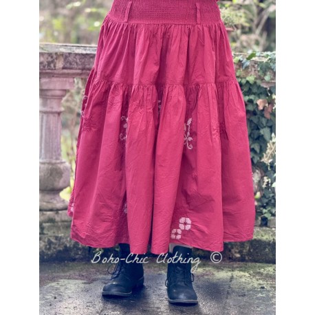 skirt 22303 CARMIN Red cotton Ewa i Walla - 1