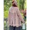 tunique QUINOA voile de coton Rose à petits pois aubergine Taille XL Les Ours - 15