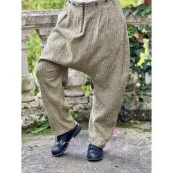 pantalon sarouel 11414 MERJA lin Écru foncé Taille L Ewa i Walla - 1