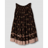 skirt 22200 SANJA Dark brown flower print linen Ewa i Walla - 20