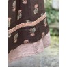 skirt 22200 SANJA Dark brown flower print linen Ewa i Walla - 22