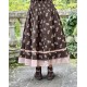 skirt 22200 SANJA Dark brown flower print linen Ewa i Walla - 6