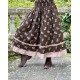 skirt 22200 SANJA Dark brown flower print linen Ewa i Walla - 5