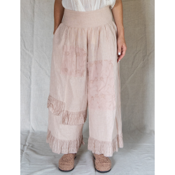 pantalon ANGE coton Rayé rose Les Ours - 1