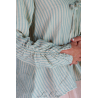 blouse ROSANNE Blue striped gauze Les Ours - 8