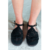 sandals ARIEL Black crochet Les Ours - 1