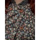 vest 33357 ALDA Brown with red and blue flowers linen Size XL Ewa i Walla - 36