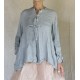 blouse ROSANNE Blue linen Les Ours - 1