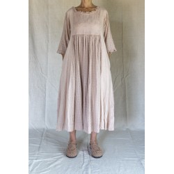 robe MAINA coton brodé Rose