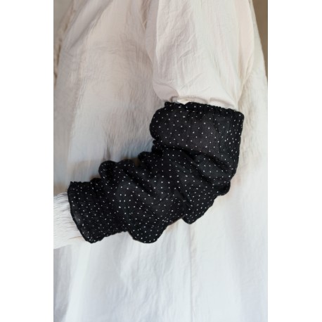 cuffs BLANDINE Black with white polka dots cotton Les Ours - 1