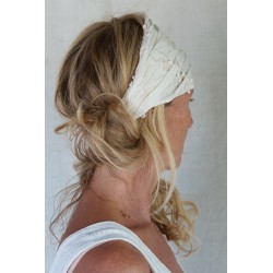 headband CELESTE Large checks cotton