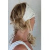 headband CELESTE Ecru embroidered cotton