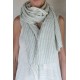 scarf PAULINE Blue striped gauze