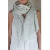 scarf PAULINE Blue striped gauze