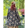 long jacket ARACHIDE Black floral cotton Size XXL Les Ours - 13