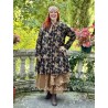 long jacket ARACHIDE Black floral cotton Size XXL Les Ours - 14