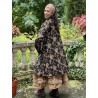 long jacket ARACHIDE Black floral cotton Size XXL Les Ours - 9