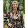 long jacket ARACHIDE Black floral cotton Size XXL Les Ours - 7