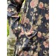 veste longue ARACHIDE coton Noir à fleurs Taille XXL Les Ours - 20