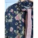 veste longue ARACHIDE coton Noir à fleurs Taille XXL Les Ours - 4