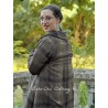 reversible coat ALANE Chocolate woolen cloth with large checks Size XL Les Ours - 8