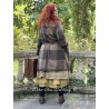 reversible coat ALANE Chocolate woolen cloth with large checks Size XL Les Ours - 16