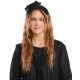 scarf 77512 Vintage black embroidered tulle Ewa i Walla - 4