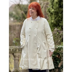 long jacket 66768 VIVIAN Cream seersucker Ewa i Walla - 1