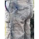 jean's Quilted Tatum Cargo in Washed Indigo Magnolia Pearl - 20