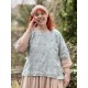 blouse AGATHA Blue embroidered cotton Les Ours - 8