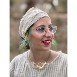 headband CELESTE Ecru embroidered cotton