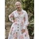 long jacket ANA Flower print cotton poplin Les Ours - 3