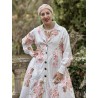 long jacket ANA Flower print cotton poplin Les Ours - 3