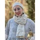 scarf PAULINE Blue striped gauze Les Ours - 1