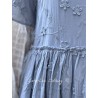 dress EMONA Blue embroidered cotton Les Ours - 31