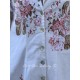 long jacket MALO Flower print cotton poplin Les Ours - 20